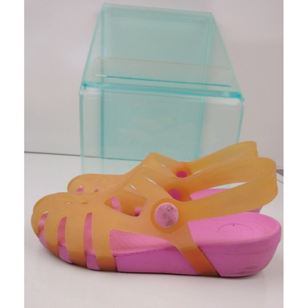 Crocs Chameleon Shirley Girls Sandals Pink Orange Girls Size 11 - Picture 6 of 8